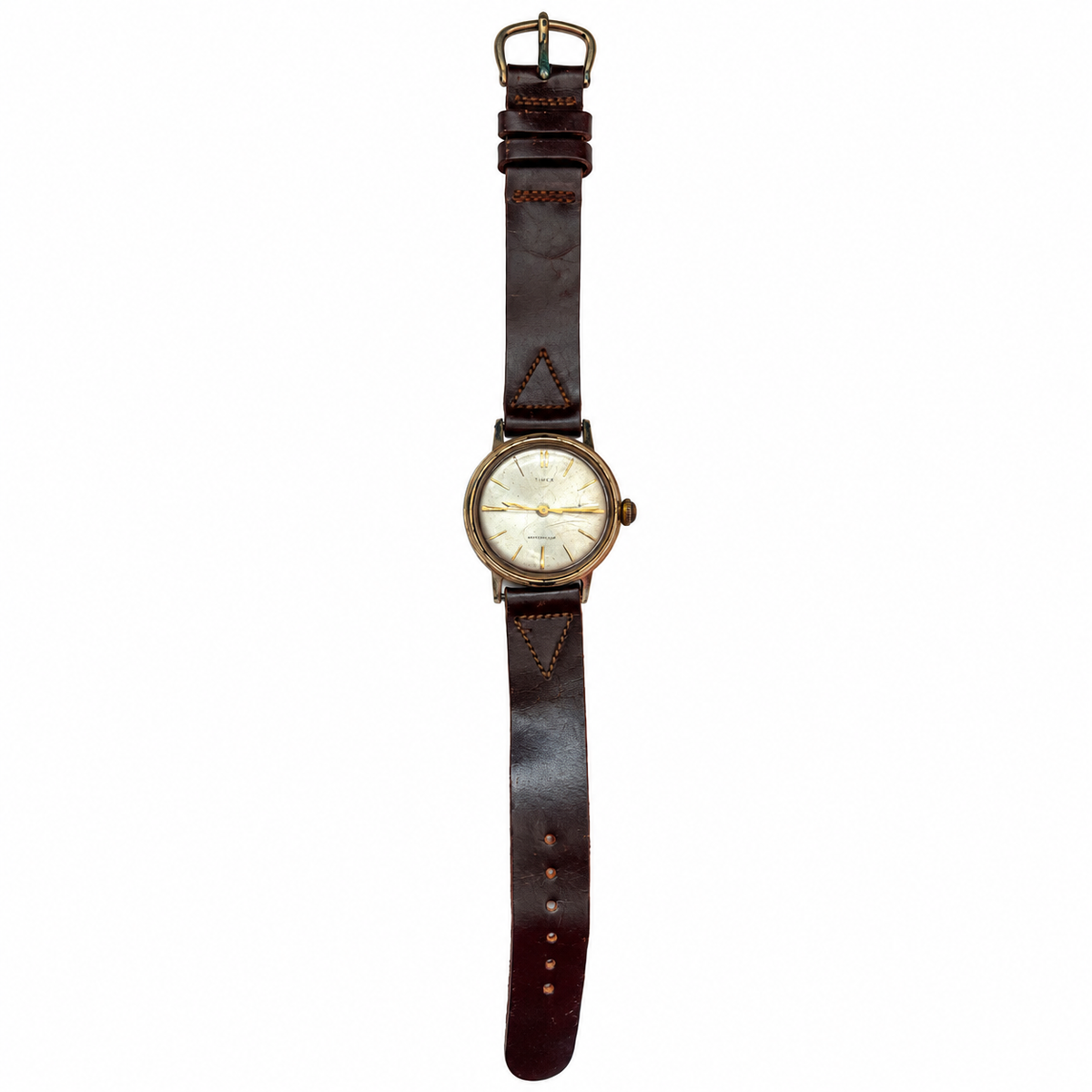 Vintage Timex Waterproof Silver Dial Manual Watch - Requires Winding