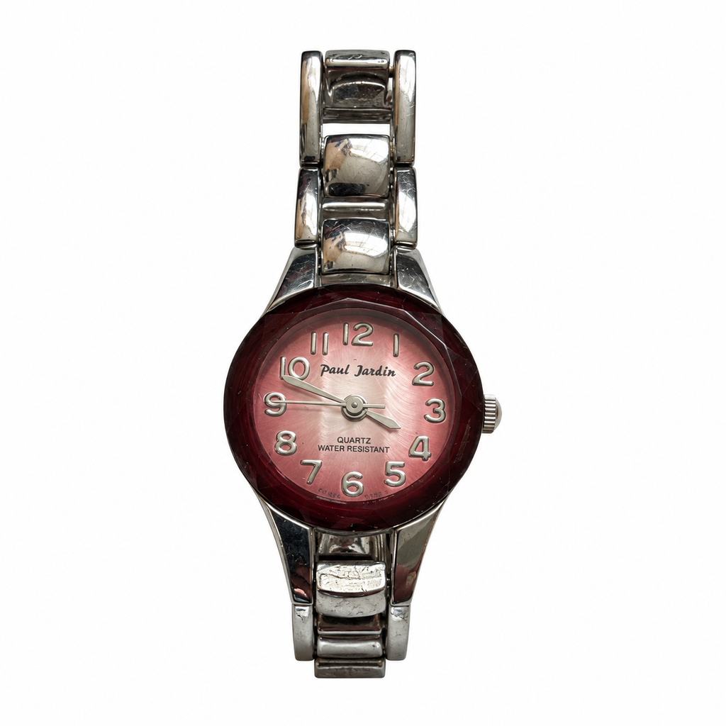 Vintage Paul Jardin Pink Dial Water-Resistant Watch - Requires a Battery