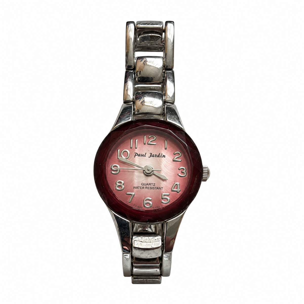 Vintage Paul Jardin Pink Dial Water-Resistant Watch - Requires a Battery