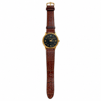Vintage Vendome Black Dial Gold-Tone Dress Watch - Requires a Battery