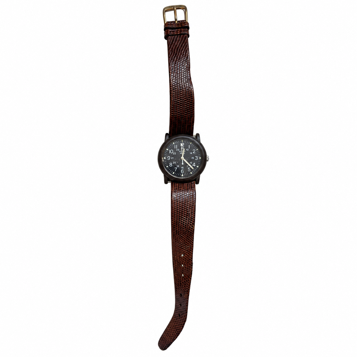 Vintage Timex Black Dial Military Field Watch - Requires a Battery