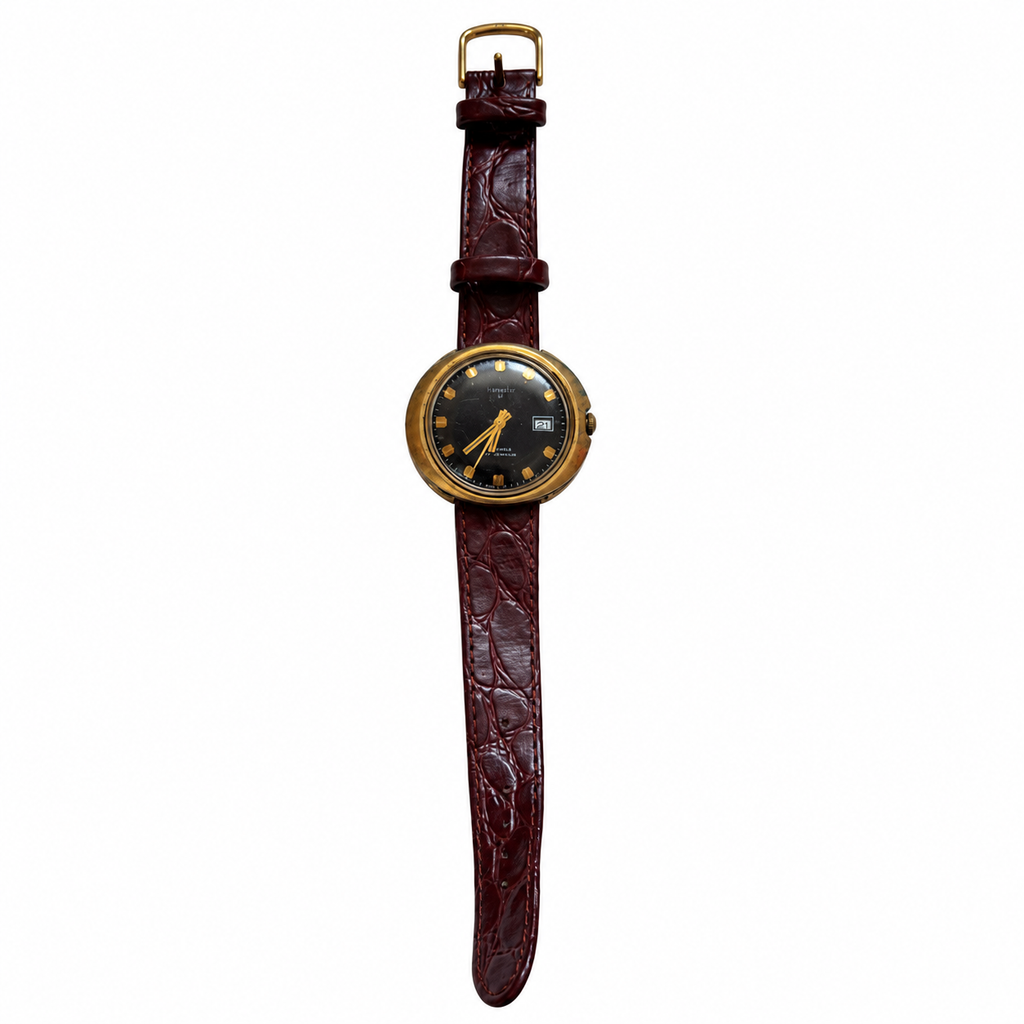 Vintage Timex 21-Jewel Black Dial Automatic Watch - No Battery Required