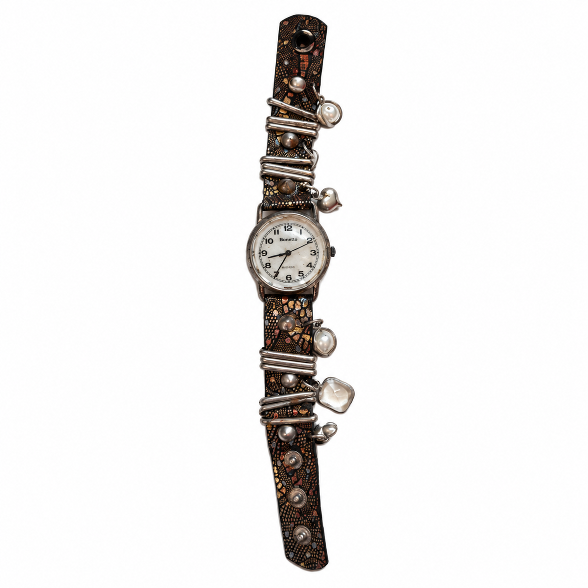 Vintage Bonetto Decorative Charm Bracelet Watch - Requires a Battery