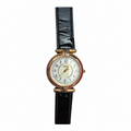 Vintage Fossil White Arabic Dial Gold-Tone Quartz Watch - Requires a Battery