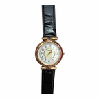 Vintage Fossil White Arabic Dial Gold-Tone Quartz Watch - Requires a Battery
