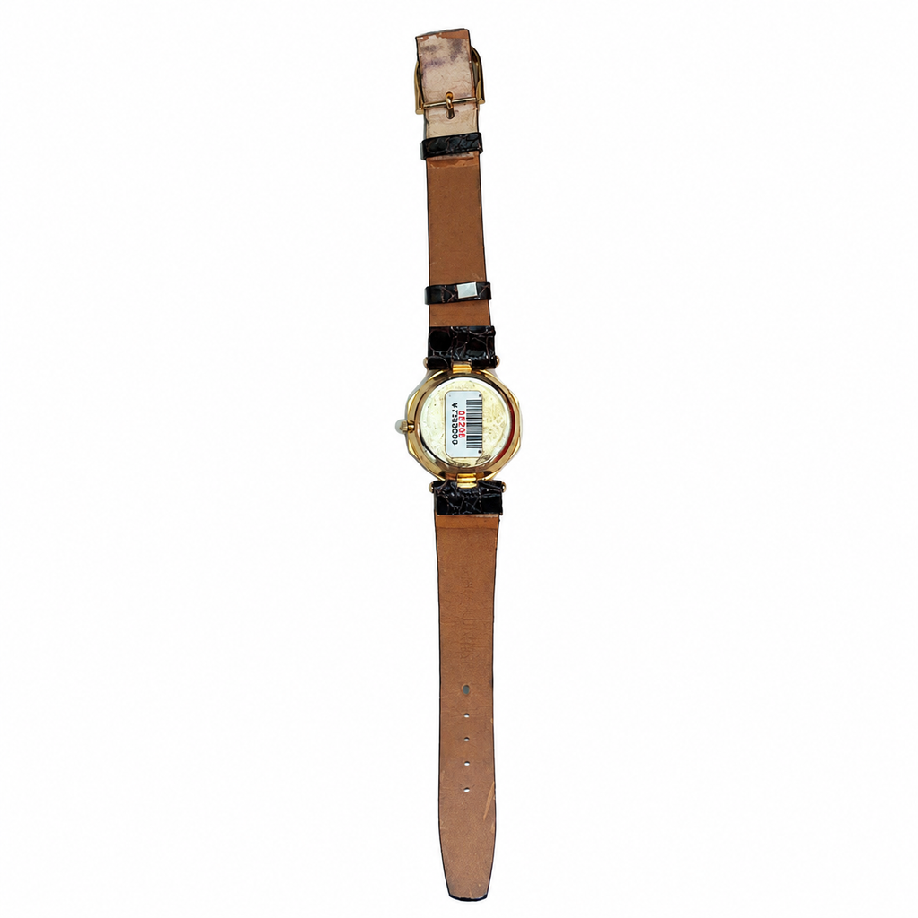 Vintage Panther Geometric Gold-Tone Quartz Cocktail Watch - Requires a Battery