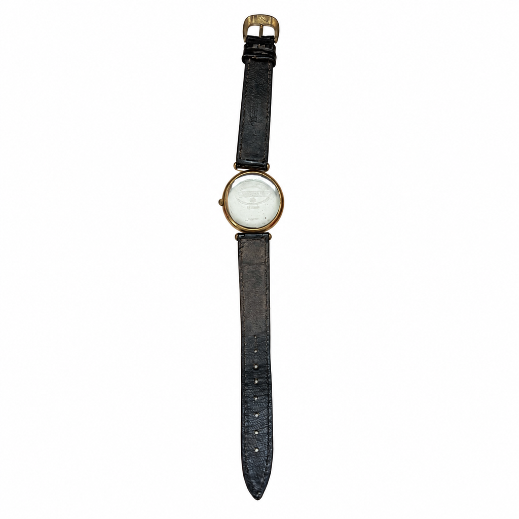 Vintage Fossil White Arabic Dial Gold-Tone Quartz Watch - Requires a Battery