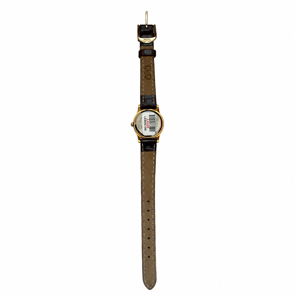Vintage Q&Q Champagne Dial Gold-Tone Quartz Watch - Requires a Battery