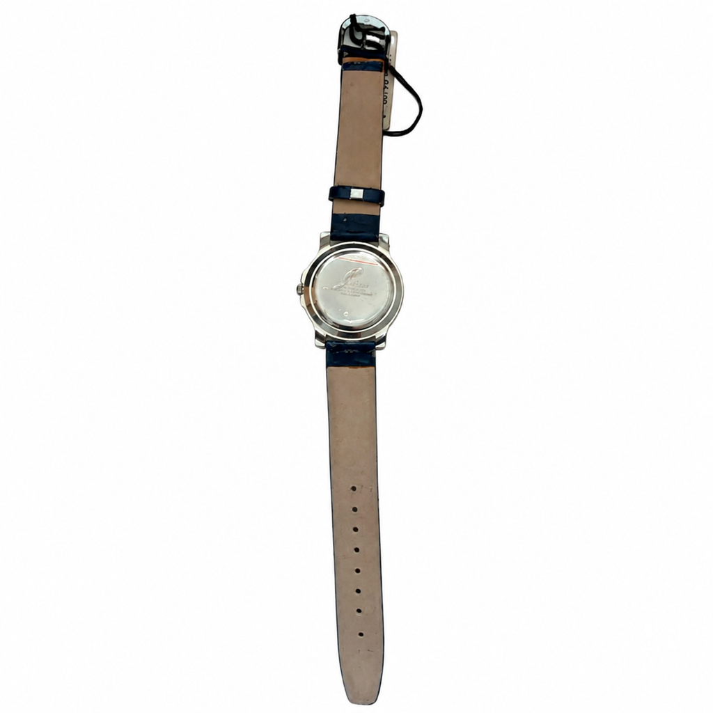 Vintage Edward Lynn Blue Dial Silver-Tone Quartz Watch - Requires a Battery