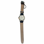 Vintage Edward Lynn Blue Dial Silver-Tone Quartz Watch - Requires a Battery
