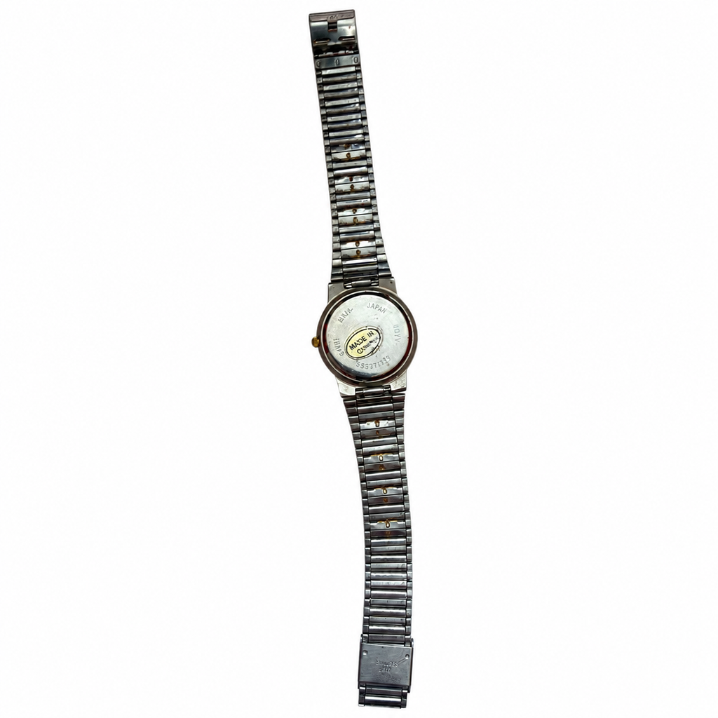 Vintage Edward Lynn Two-Tone Gold Dial Quartz Watch - Requires a Battery