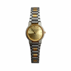 Vintage Edward Lynn Two-Tone Gold Dial Quartz Watch - Requires a Battery