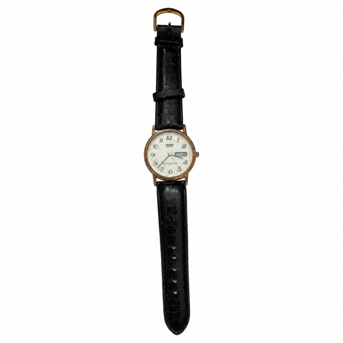 Vintage Sharp Quartz Day-Date White Dial Watch - Requires a Battery