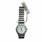 Vintage Edward Lynn Numbered Bezel White Dial Quartz Watch - Requires a Battery