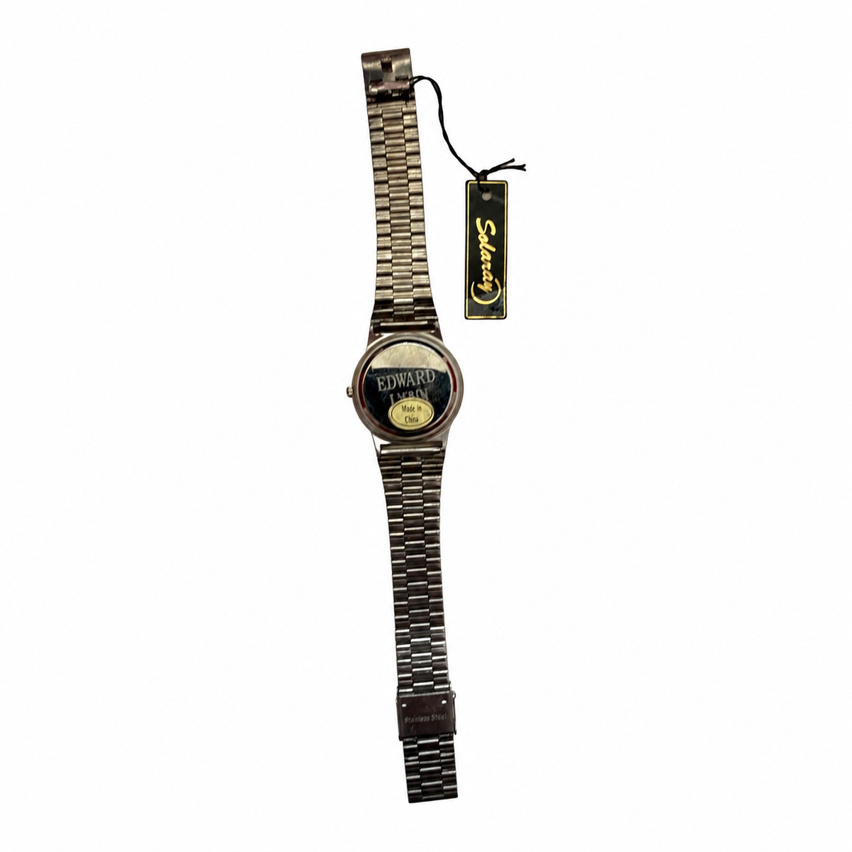 Vintage Edward Lynn Black Dial Expansion Bracelet Watch - Requires a Battery
