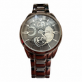 Vintage Relic Skeleton Gear Dial Silver-Tone Watch - Requires a Battery