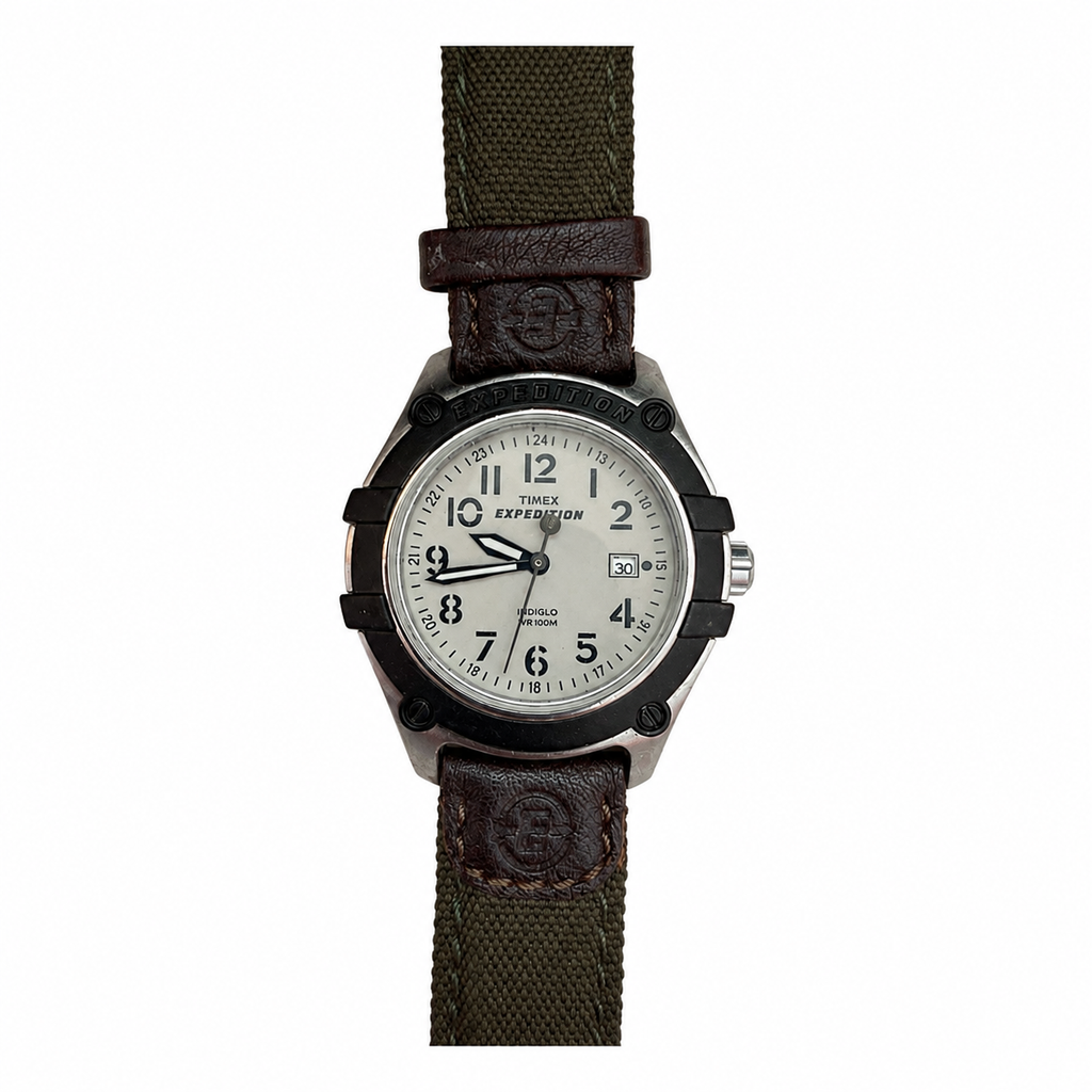 Vintage Timex Expedition Indiglo WR100M Field Watch - Requires a Battery