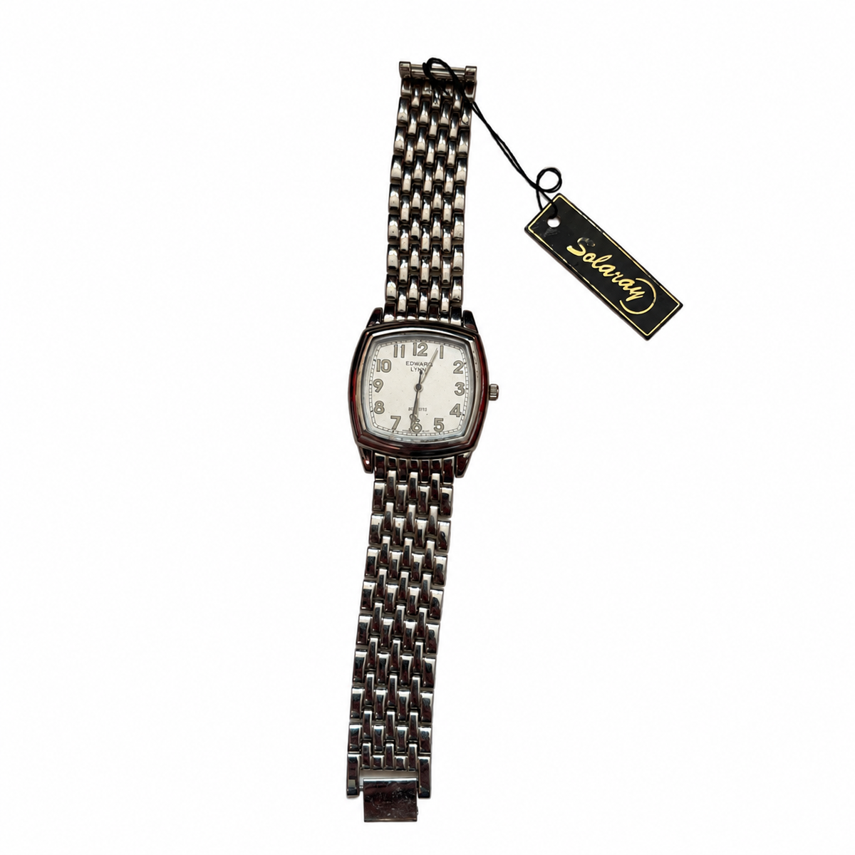 Vintage Edward Lynn Cushion Case White Dial Bracelet Watch - Requires a Battery