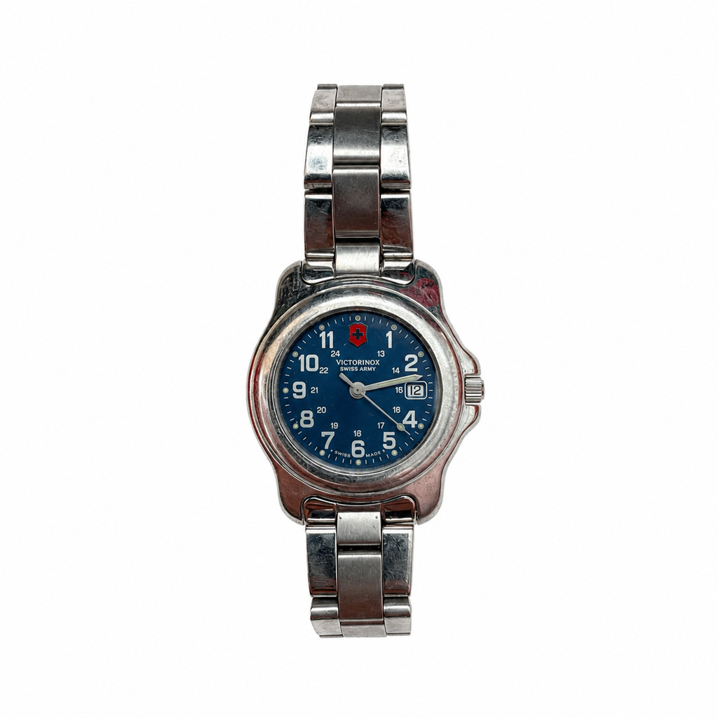 Vintage Victorinox Swiss Army Blue Dial Field Watch - Requires a Battery