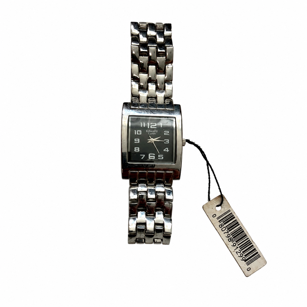 Vintage Edward Lynn Square Black Dial Bracelet Watch - Requires a Battery
