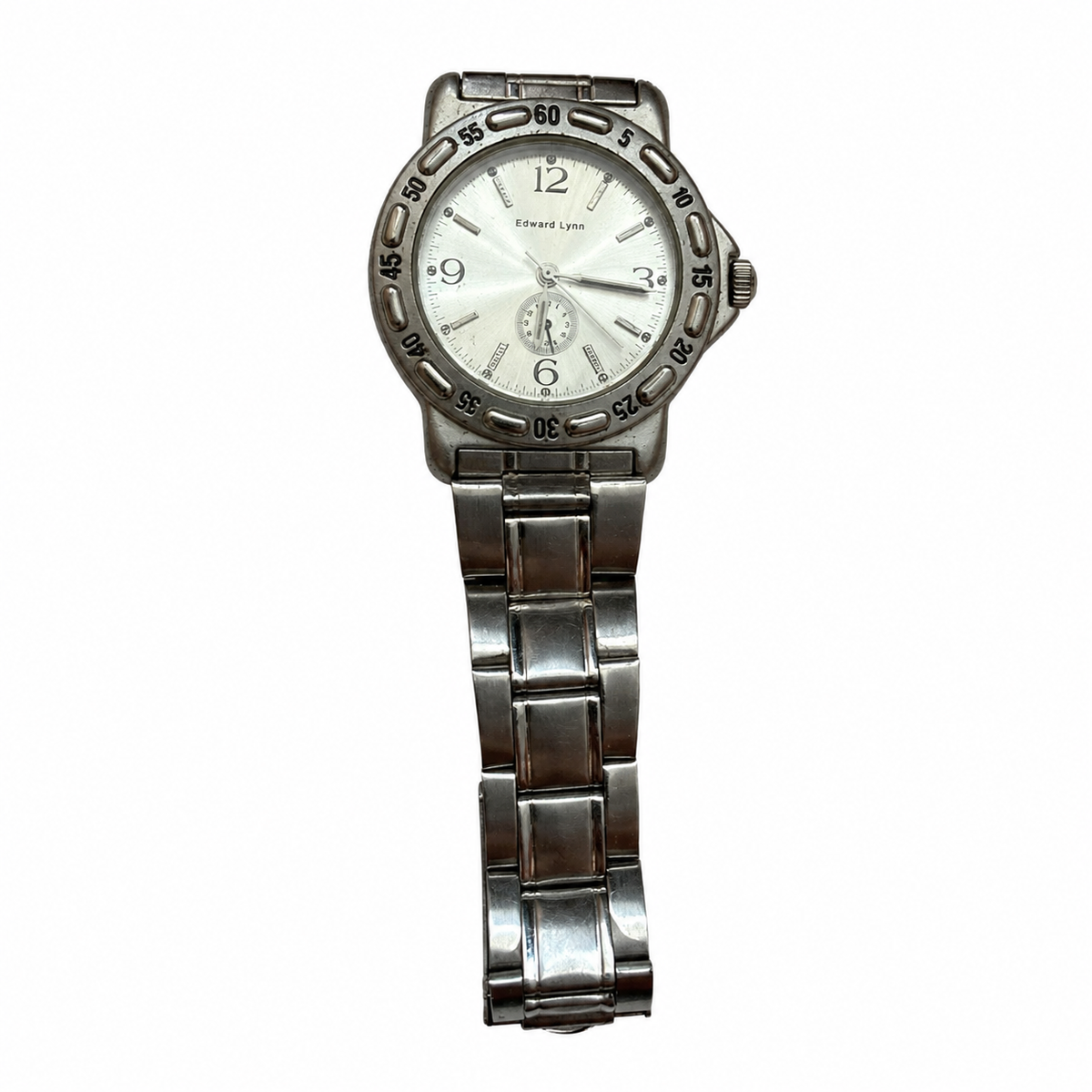 Vintage Edward Lynn Silver Dial Subdial Sports Watch - Requires a Battery