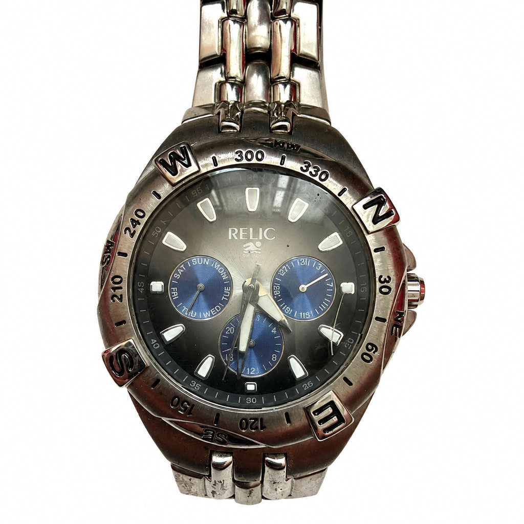 Vintage Relic ZR16372 Multifunction Compass Watch - Requires a Battery