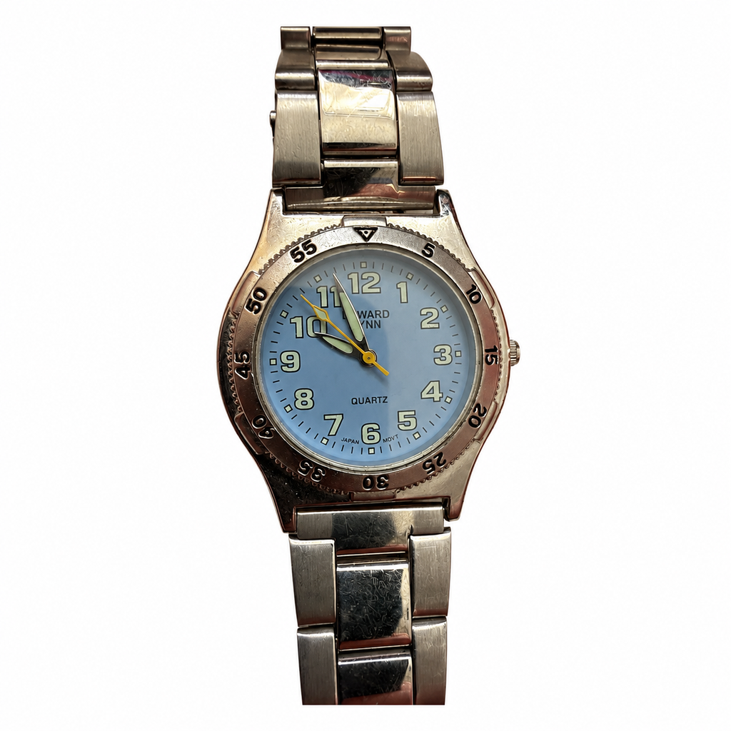 Vintage Edward Lynn Light Blue Dial Sports Watch - Requires a Battery