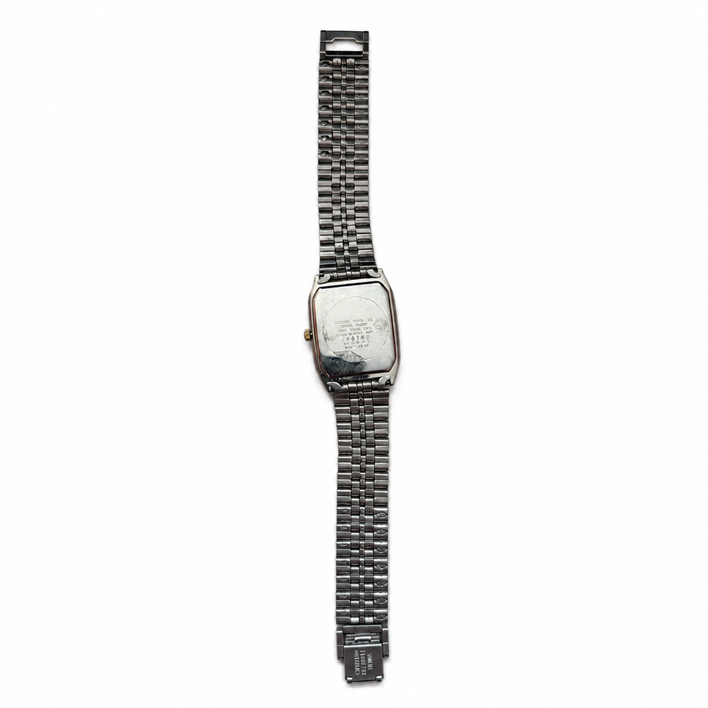 Vintage Citizen Rectangular Two-Tone Day-Date Watch - Requires a Battery