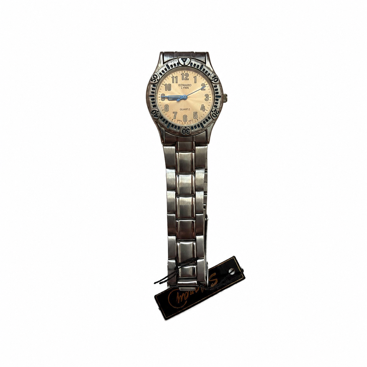 Vintage Edward Lynn Champagne Dial Blue Hands Watch - Requires a Battery