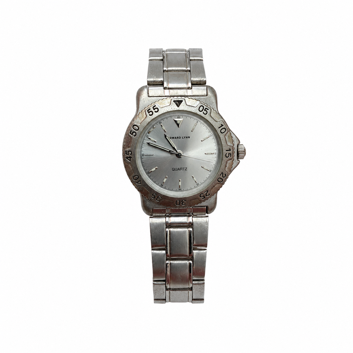 Vintage Edward Lynn White Dial Numbered Bezel Watch - Requires a Battery
