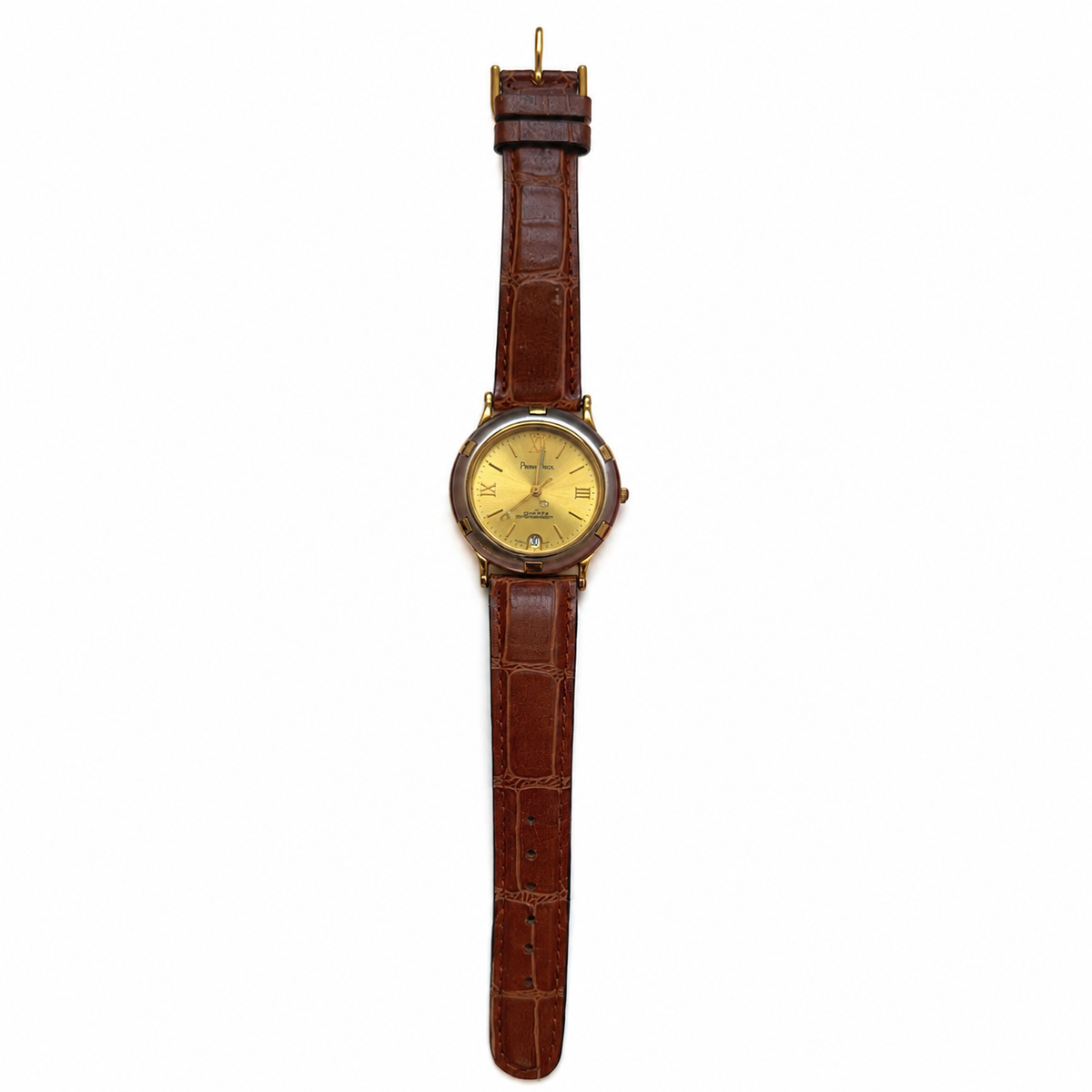 Vintage Pierre Nicol Champagne Dial Date Watch - Requires a Battery