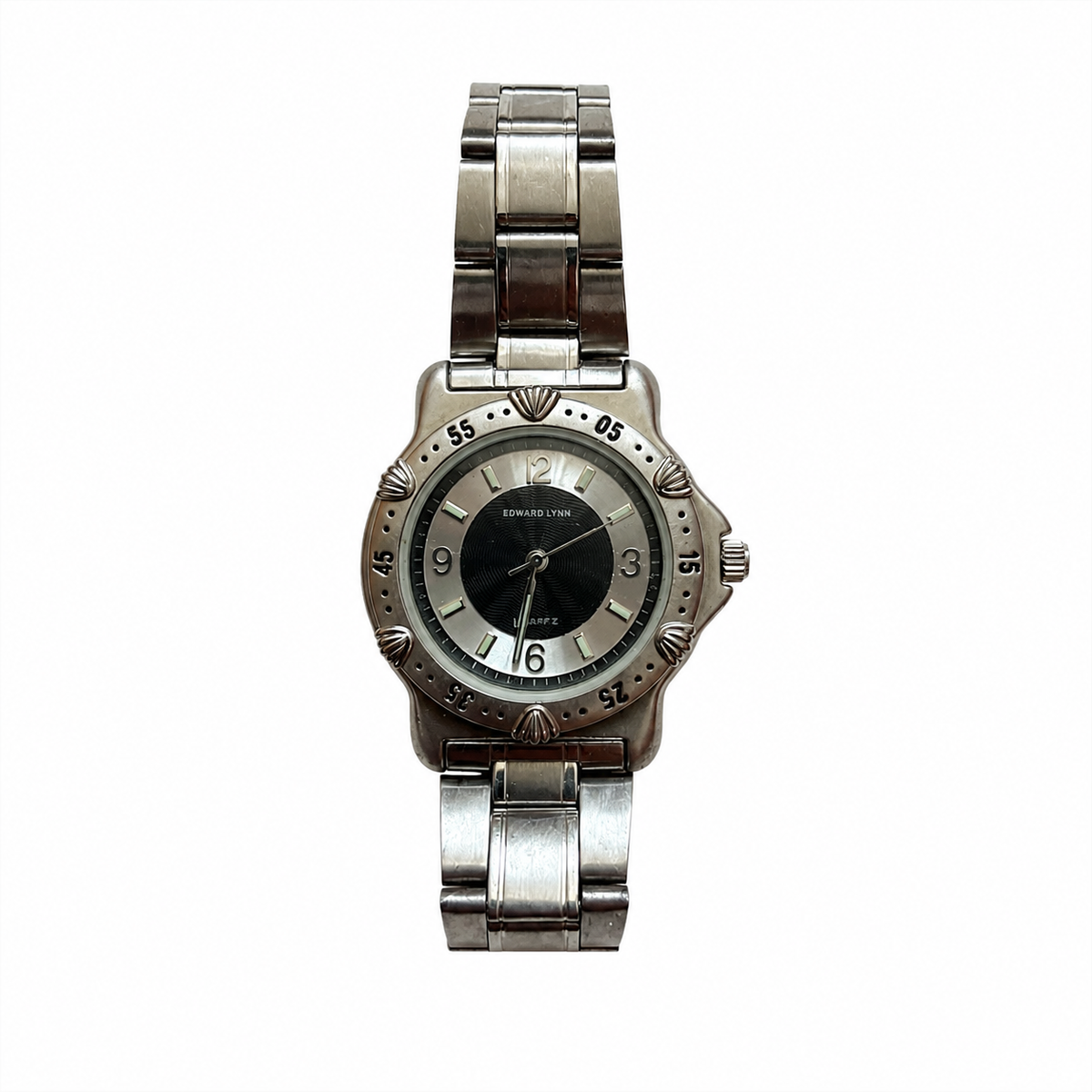 Vintage Edward Lynn Black and Silver Dial Sports Watch - Requires a Battery