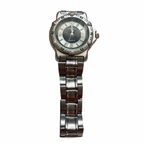 Vintage Edward Lynn Black and Silver Dial Shell Bezel Watch - Requires a Battery