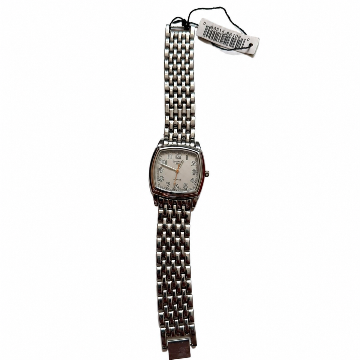 Vintage Edward Lynn Square Silver Dial Bracelet Watch - Requires a Battery