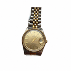 Vintage Lize Gold Dial Two-Tone Date Watch - Requires a Battery