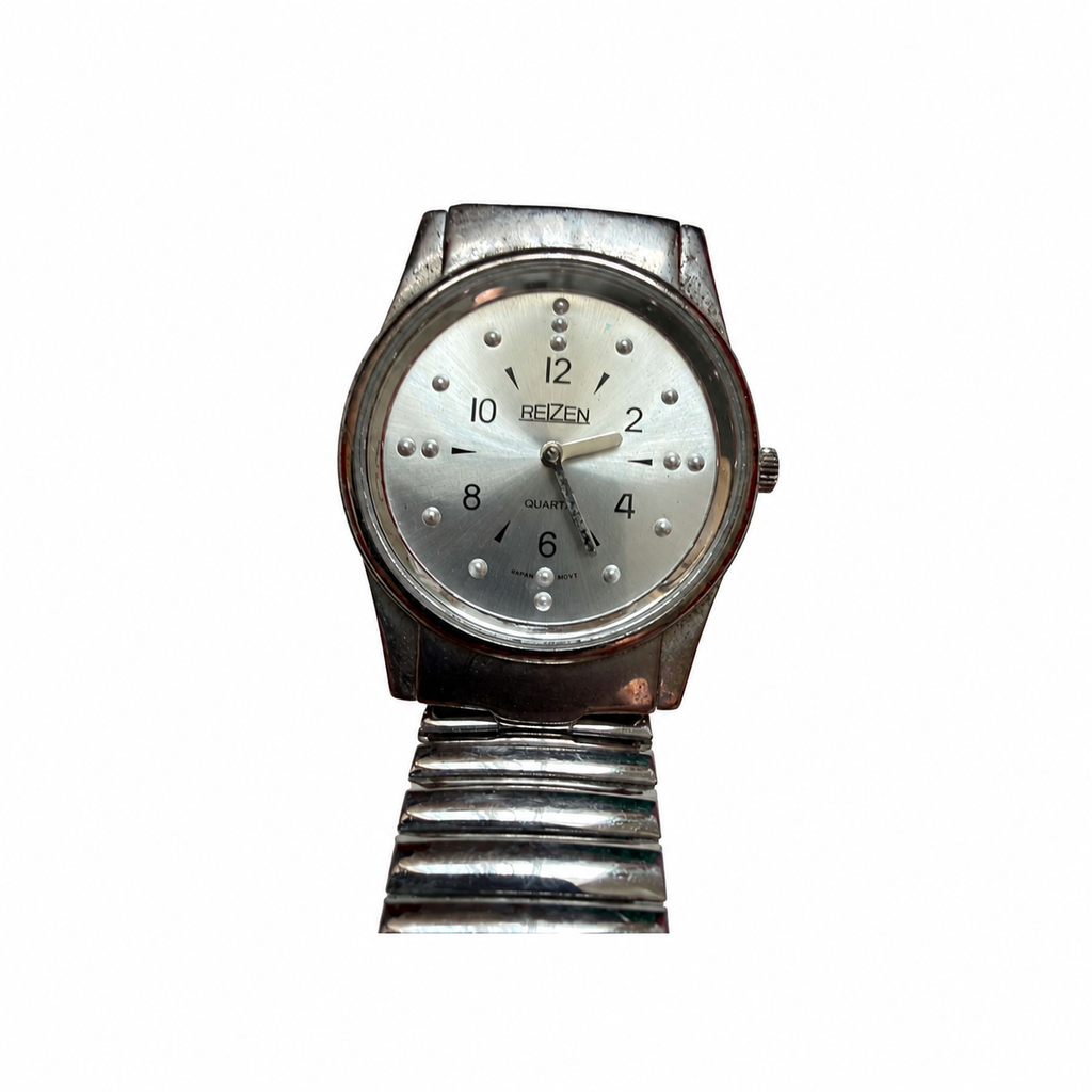 Vintage Reizen Tactile Silver Dial Quartz Watch - Requires a Battery