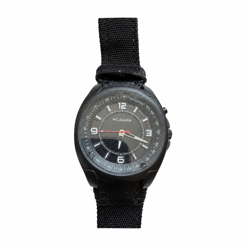 Vintage Columbia Black Tachymeter Sport Watch - Requires a Battery