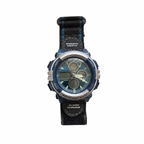 Vintage Blue Ana-Digi Alarm Chronograph Sport Watch - Requires a Battery
