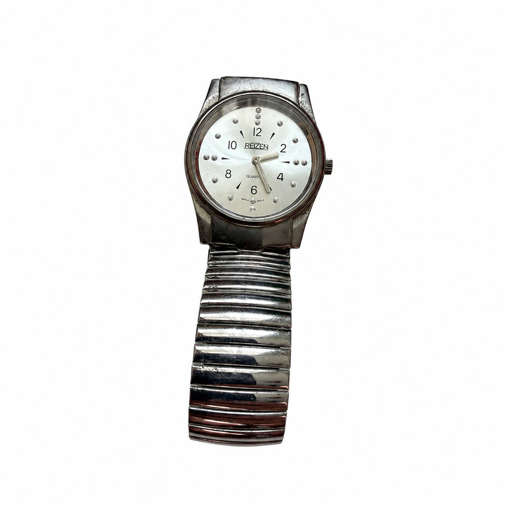 Vintage Reizen Tactile Silver Dial Quartz Watch - Requires a Battery