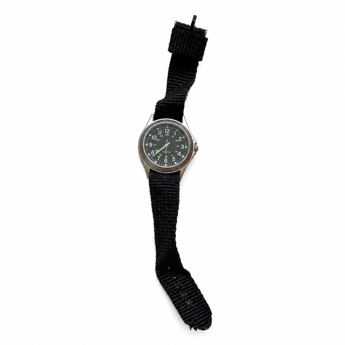 Vintage Black Dial Military Field Quartz Watch - Requires a Battery
