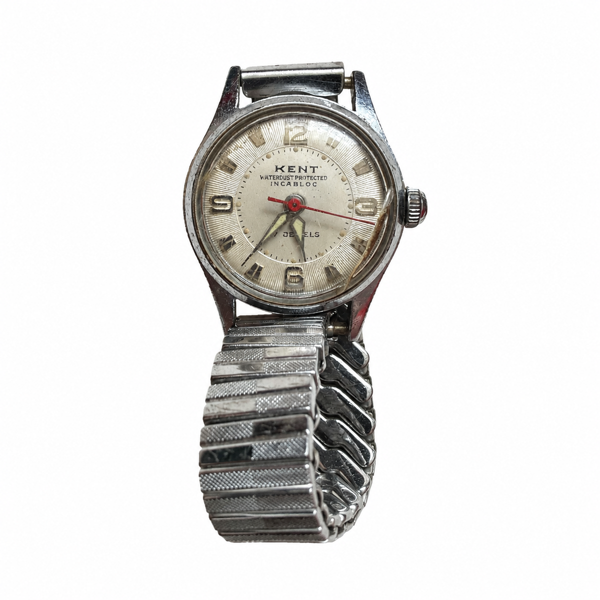 Vintage Kent Incabloc 17-Jewel Mechanical Watch - Requires Winding