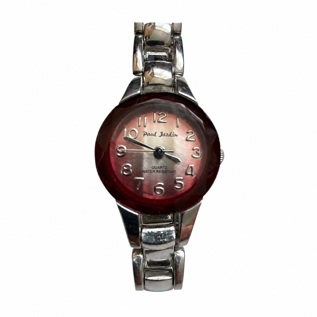 Vintage Paul Jardin Pink Dial Water-Resistant Watch - Requires a Battery
