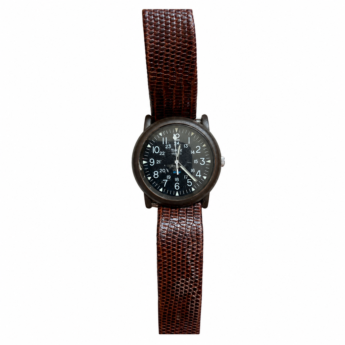 Vintage Timex Black Dial Military Field Watch - Requires a Battery