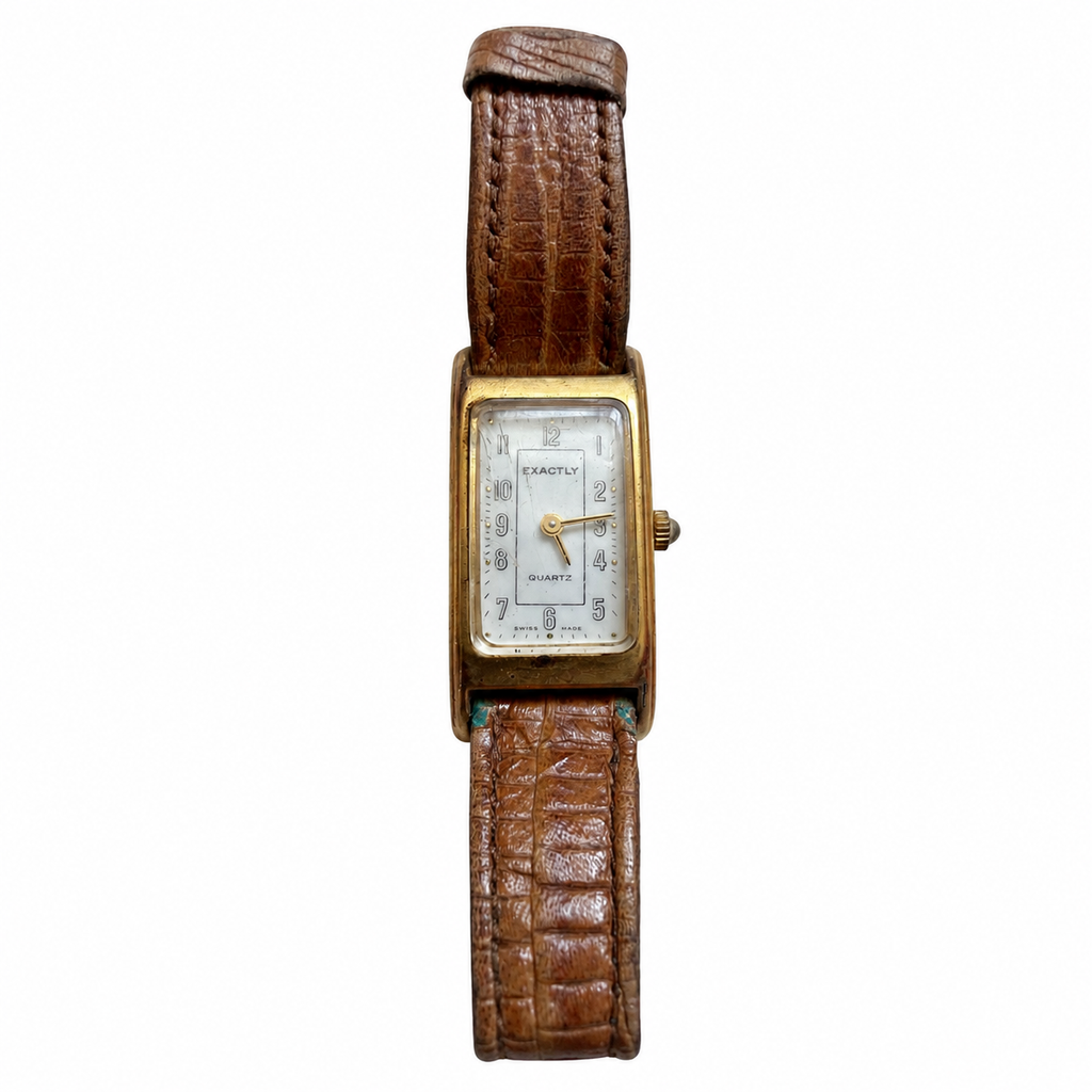 Vintage Exactly Swiss Made Rectangular Tank Watch - Requires a Battery