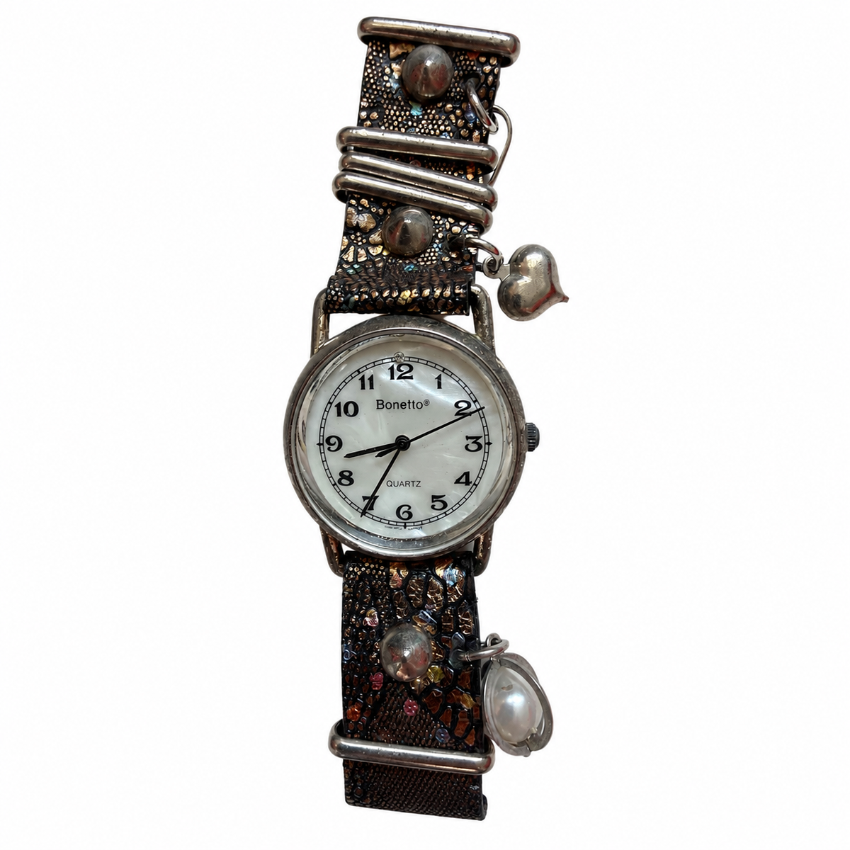 Vintage Bonetto Decorative Charm Bracelet Watch - Requires a Battery