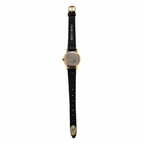 Vintage ER Gold-Tone Black Dial Quartz Watch