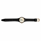 Vintage Green Bay Packers Quartz Analog Watch White Dial Black Strap - Requires a Battery