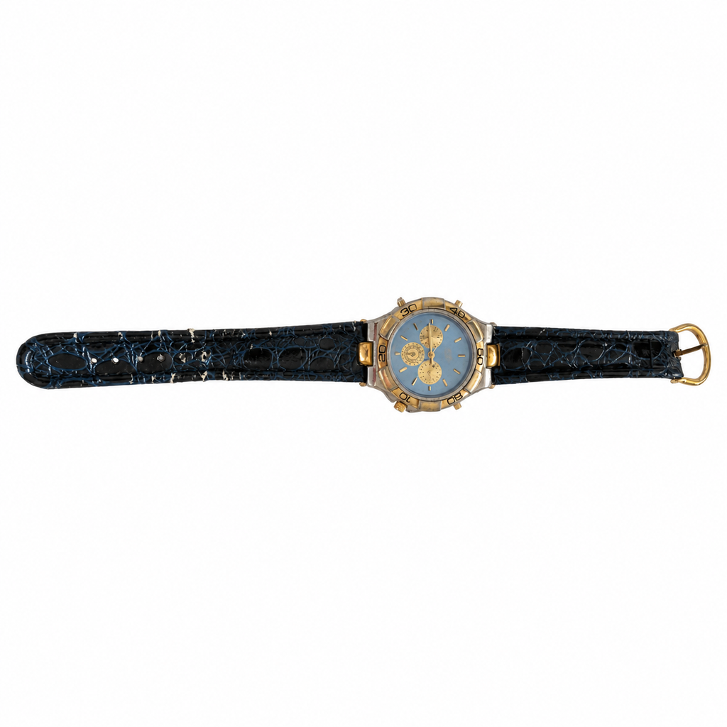 Vintage NETEC Quartz Chronograph Style Blue Dial Watch - Requires a Battery