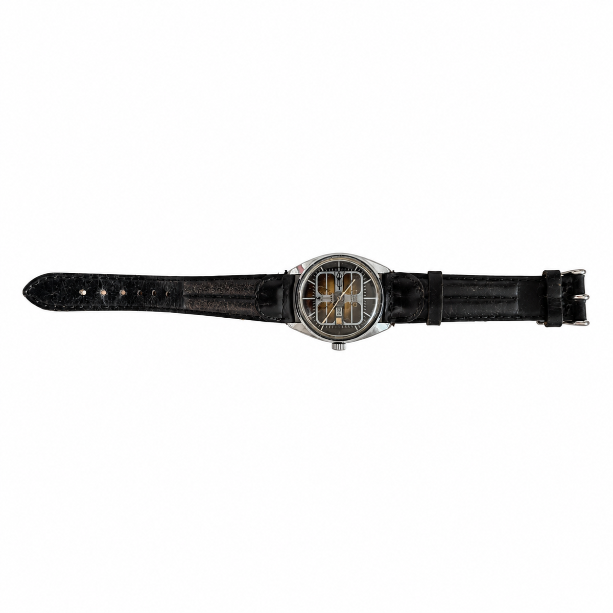 Vintage Seiko Quartz Rectangular Analog Watch Black Strap - Requires a Battery