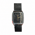 Vintage Q&Q Black Dial Rectangular Quartz Watch - Requires a Battery